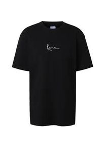T-Shirt Karl Kani "Karl Kani Small Signature White Logo Tee black", Damen, Gr. M, schwarz, 100% Baumwolle, bedruckt, oversize, Rundhals, Shirts T-Shirt