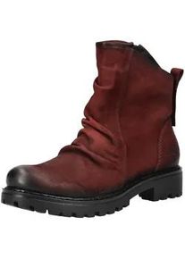 Stiefelette Josef Seibel "Josef Seibel Stiefelette Leder", Damen, Gr. 41, rot (bordeaux), Leder, Schuhe Stiefelette
