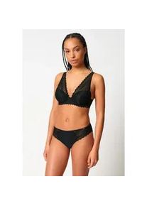Triangel-BH Skiny "Initialace", Damen, Gr. 75, Cup C, schwarz, Obermaterial: 90% Polyamid, 10% Elasthan. Cups: 100% Polyester, unifarben, normal, BHs Triangel-BH, mit B&uuml;gel, Spitze &uuml;ber den Cups, gepolstert
