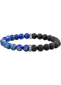 CAI Armband CA&Iuml; "Lapis & Onyx 21cm", blau, Armb&auml;nder, Herren, 21cm, Edelstahl, gl&auml;nzend, matt, Armband