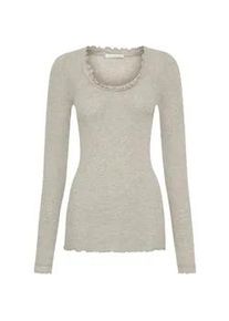 Funktionstop SEAMLESS BASIC "Seamless Basic Top Cotton", Damen, Gr. L/XL, desert melange, Obermaterial: 100% Baumwolle, Tops