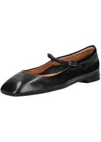 Riemchenballerina Pavement "Pavement Ballerinas Leder", Damen, Gr. 39, schwarz, Leder, Schuhe Riemchenballerina