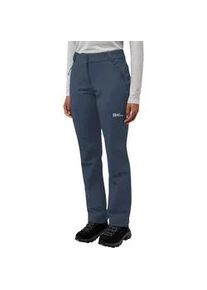 Outdoorhose Jack Wolfskin "ACTIVATE THERMIC PANTS W", Damen, Gr. 44, Normalgr&ouml;&szlig;en, blau (midnightsky), Oberstoff: 52% POLYAMID, 36% POLYESTER, 7% ELASTHAN, 5% POLYESTER. Futter: 100% POLYESTER, Hosen Outdoorhose