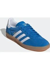Sneaker Adidas ORIGINALS "GAZELLE INDOOR", Herren, Gr. 43, blaubird, ftwwht, gum2, Leder, Synthetik, Schuhe Sneaker