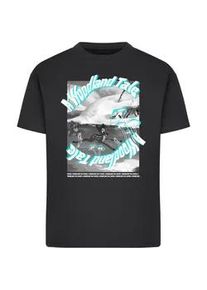 T-Shirt Merchcode "Merchcode Bambi Woodland Tale Tee", Damen, Gr. XL, schwarz, 100% Baumwolle, bedruckt, oversize, Rundhals, Shirts T-Shirt