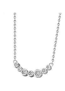 Kette mit Anh&auml;nger Firetti "Schmuck Geschenk Silber 925 Halsschmuck Halskette Ankerkette Tennis", silberfarben, kristallwei&szlig;, Halsketten, Damen, Silber 925 (Sterlingsilber), L: 45 B: 1,1mm, mit Zirkonia (synth.), B:1,1mm