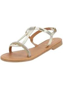 Riemchensandale Scapa "Scapa Sandalen Lederimitat", Damen, Gr. 38, silber (platin), Lederimitat, Schuhe Riemchensandale