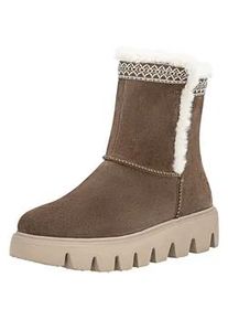 Stiefelette Rieker "Rieker Stiefelette Leder", Damen, Gr. 37, braun (dunkelbraun), Leder, Schuhe Stiefelette