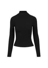 T-Shirt Urban Classics "Urban Classics Damen Ladies Turtleneck Longsleeve", Damen, Gr. XL, schwarz, 95% Viskose, 5% Elasthan, unifarben, slim fit, Rundhals, Shirts T-Shirt