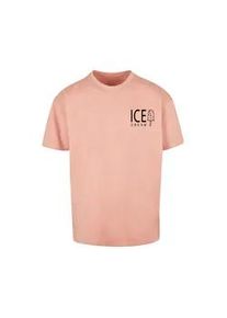 T-Shirt Merchcode "Merchcode Ice Cream Oversized T-shirt", Damen, Gr. L, amber, 100% Baumwolle, bedruckt, oversize, Rundhals, Shirts T-Shirt