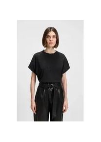 T-Shirt BOSS ORANGE "Emason Hotfix Premium Damenmode", Damen, Gr. S (36), schwarz 002, Single Jersey, Obermaterial: 100% Baumwolle, unifarben, oversize normal, Rundhals, weit, Shirts T-Shirt, Oversized Fit mit Rundhals, Glitzer-Applikation