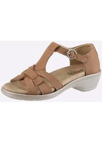 Sandalette Classic Basics, Damen, Gr. 42, cognac, Nubukleder, Schuhe Sandalette