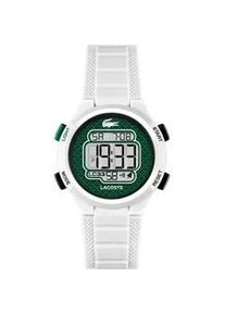 Chronograph Lacoste "LC33", wei&szlig;, Armbanduhren, Kinder, Chronograph, Quarzuhr, Armbanduhr, Silikonarmband, digital, Tag, Stoppfunktion