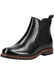 Stiefelette Tamaris "Tamaris Stiefelette Leder/Textil", Damen, Gr. 37, schwarz, Leder, Textil, Schuhe Stiefelette
