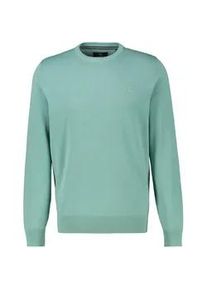 Strickpullover Lerros "Crewneck Strickpullover", Herren, Gr. L, fjord blau, 100% Baumwolle, Pullover Strickpullover, Weicher Strick-Pullover, Rundhalsausschnitt, lange &Auml;rmel, pflegeleicht