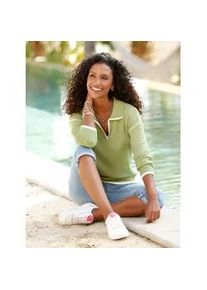 Strickpullover Heine "Pullover", Damen, Gr. 50, schilf, 50% Viskose, 28% Polyester, 22% Polyamid, unifarben, Pullover Strickpullover