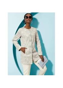 CR&Eacute;ATION L Jackenblazer CREATION L "Gehrock", Herren, Gr. 46, hellgrau, champagner, bedruckt, 90% Polyester, 10% Elasthan, Blazer