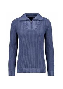 Rundhalspullover Ragman, Herren, Gr. 56, blau, melange, 782, 100% Baumwolle, ohne Ausschnitt, Pullover Rundhalspullover