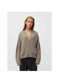 Strickjacke LEGER "Hanne, LeGer by Lena Gercke", Damen, Gr. 40, braun melange, Strick, Obermaterial: 56% Polyacryl, 44% Polyamid, unifarben, regular fit normal, V-Ausschnitt, eingesetzt Rippstrickb&uuml;ndchen, Strickjacken Strickjacke, Regular fit mit V-Ausschnitt