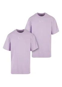 T-Shirt Karl Kani "Karl Kani Herren", Damen, Gr. S, lila, 100% Baumwolle, unifarben, loose fit, Rundhals, Shirts T-Shirt