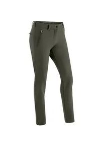 Funktionshose Maier Sports "Helga slim", Damen, Gr. 34, Normalgr&ouml;&szlig;en, gr&uuml;n (tannengr&uuml;n), 90% Polyester, 10% Elasthan, Hosen Funktionshose, warme Damen Outdoorhose, robuste Wanderhose, Slim Fit