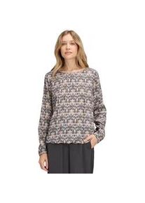 Schlupfbluse Betty Barclay "Damen langarm", Damen, Gr. 48, beige (grau, beige), Obermaterial: 100% Viskose, loose fit normal, Rundhals, Blusen Schlupfbluse