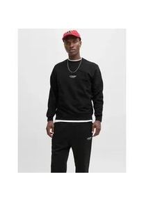 Jack & Jones Sweatshirt JACK & JONES "JJESOHO SWEAT CREW NECK NOOS", Herren, Gr. 3XL, schwarz, angeraute Sweatware, Obermaterial: 80% Baumwolle, 20% Polyester, bedruckt, relaxed fit h&uuml;ftlang, Rundhals, Rippb&uuml;ndchen, Sweatshirts Sweatshirt, Baumwollmischung, relaxed fit