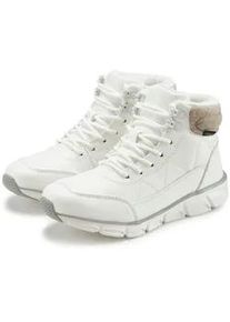 Stiefelette Lascana "Outdoorstiefelette, Schn&uuml;rschuh, Boots, Schneestiefel", Damen, Gr. 38, blau (wei&szlig;), Obermaterial: 100% Nylon. Decksohle: 100% Textilmaterial. Futter: 100% Textilmaterial. Laufsohle: 100% Synthetik, unifarben, Schuhe Stiefelette, mit wasserabweisender Comfortex-Membrane und Warmfutter