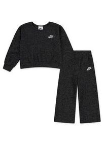 Jogginganzug Nike SPORTSWEAR "NKG LUREX WAFFLE SET", Jungen, Gr. 98 (3), schwarz, Obermaterial: 69% Polyester, 23% Viskose, 6% metallisierte Faser (LUREX), 2% Elasthan, Sportanz&uuml;ge Jogginganzug, f&uuml;r Kinder, zweiteiliges Set, sportlicher Stil