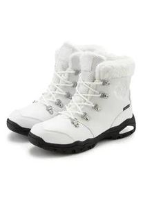 Winterstiefelette Lascana "Winterboots, Outdoorstiefelette, Stiefel, Stiefelette, Schneestiefel", Damen, Gr. 41, wei&szlig;, Obermaterial: 100% Synthetik. Decksohle: 100% Polyester. Futter: 100% Polyester. Laufsohle: 100% Synthetik, gemustert, Schuhe Winterstiefelette, mit wind-& wasserabweisender Tex-Membran
