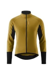 Fahrradjacke Gonso "ROAD JACKET SOFTSHELL 2 M", Herren, Gr. M, senf, 80% Polyester, 15% Polyamid, 5% Elasthan, Rundhals, Jacken Fahrradjacke, Herren Softshell-Jacke, atmungsaktive Radjacke, Tight Fit