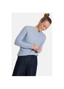 LIEBLINGSST&Uuml;CK Strickpullover LIEBLINGSST&Uuml;CK "Babro", Damen, Gr. 48, blau (light blau), Strick, Obermaterial: 50% Alpaka, 28% Polyester, 22% Wolle, clean, unifarben, regular fit normal, Rundhals, Strickb&uuml;ndchen, Pullover Strickpullover, mit Alpakawolle