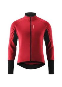Fahrradjacke Gonso "ROAD JACKET SOFTSHELL 2 M", Herren, Gr. S, ziegelrot, 80% Polyester, 15% Polyamid, 5% Elasthan, Rundhals, Jacken Fahrradjacke, Herren Softshell-Jacke, atmungsaktive Radjacke, Tight Fit