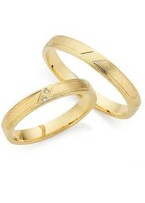 Phoenix Trauring PH&Ouml;NIX "Schmuck Partnerring Ehering Verlobungsring Freundschaftsring" Gr. 53, gelbgoldfarben, Fingerringe, Damen, 53, 0,02 SI = kleine Einschl&uuml;sse mit Brillanten, Silber 925 (Sterlingsilber), 3mm, Trauring, Made in Germany - wahlweise mit oder ohne Brillant