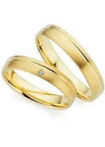 Phoenix Trauring PH&Ouml;NIX "Schmuck Partnerring Ehering Verlobungsring Freundschaftsring" Gr. 53, gelbgoldfarben, Fingerringe, Damen, 53, 0,01 SI = kleine Einschl&uuml;sse mit Brillant, Silber 925 (Sterlingsilber), 5mm, Trauring, Made in Germany - wahlweise mit oder ohne Brillant