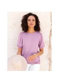 Kurzarmshirt Inspirationen "Kurzarm-Shirt", Damen, Gr. 54, orchidee, 50% Modal, 44% Polyester, 6% Elasthan, unifarben, Rundhals, Shirts