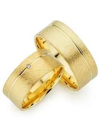 Phoenix Trauring PH&Ouml;NIX "Schmuck Partnerring Ehering Verlobungsring Freundschaftsring" Gr. 49, gelbgoldfarben, Fingerringe, Damen, 49, 0,01 SI = kleine Einschl&uuml;sse mit Brillant, Silber 925 (Sterlingsilber), 7mm, Trauring, Made in Germany - wahlweise mit oder ohne Brillant