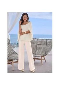 Rundhalspullover Heine "Pullover", Damen, Gr. 46, champagner, 80% Viskose, 20% Polyamid, unifarben, Pullover Rundhalspullover