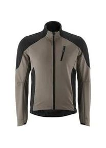 Fahrradjacke Gonso "TRAIL JACKET SOFTSHELL M", Herren, Gr. 3XL, terragrau, 100% Polyester, Rundhals, Jacken Fahrradjacke, Wasserabweisend, strapazierf&auml;hig, atmungsaktiv