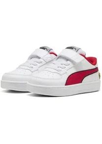Sneaker Puma "Scuderia Ferrari Caven 2.0 Sneakers Kinder", Kinder, Gr. 27, wei&szlig; rosso corsa rot, Obermaterial: Synthetik, Leder; Futter: Textil; Innensohle: Textil; Laufsohle: Gummi, Schuhe Sneaker