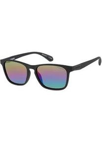 Sonnenbrille Superdry "Modell 996082", Herren, schwarz, matt, Sonnenbrillen Sonnenbrille, Vollrand, verspiegelte Gl&auml;ser, Markenlogo am B&uuml;gel