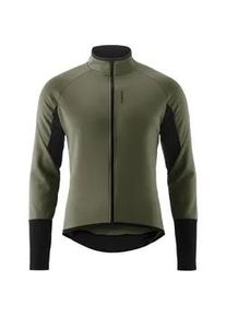 Fahrradjacke Gonso "ROAD JACKET SOFTSHELL 2 M", Herren, Gr. M, olivgr&uuml;n, 80% Polyester, 15% Polyamid, 5% Elasthan, Rundhals, Jacken Fahrradjacke, Herren Softshell-Jacke, atmungsaktive Radjacke, Tight Fit