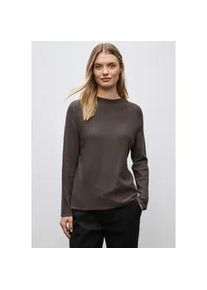 Strickpullover Street One, Damen, Gr. 36, schwarz nomad braun meliert, Stoff, 51% Viskose, 30% Polyester, 19% Polyamid, Strukturmuster, normal normal, Rundhals, abgesteppt, Pullover Strickpullover, aus softem Materialmix