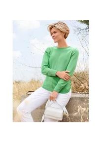 Strickpullover Casual Looks "Langarm-Pullover", Damen, Gr. 54, apfel, 50% Baumwolle, 50% Polyacryl, unifarben, Pullover Strickpullover