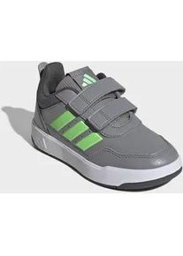 Sneaker Adidas SPORTSWEAR "TENSAUR SPORT 3.0 CF K", Damen, Gr. 35, grau three, lime burst, grau five, Synthetik, Textil, Schuhe Sneaker, mit Klettverschluss, f&uuml;r Kinder & Jugendliche