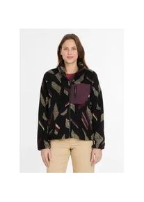 Fleecejacke Ragwear "ALARIS", Damen, Gr. XL, schwarz, Fleece, Obermaterial: 100% Polyester, bedruckt, figurumspielend h&uuml;ftlang, Rundhals, elastischer Bund, Jacken Fleecejacke