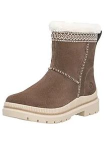 Stiefelette Remonte "Remonte Stiefelette Veloursleder", Damen, Gr. 41, nuss, Veloursleder, Schuhe Stiefelette
