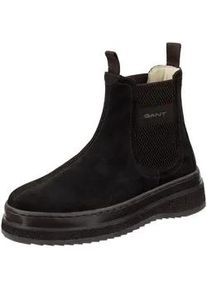 Snowboots Gant "Gant Stiefel Veloursleder/Textil", Damen, Gr. 40, dunkelbraun, Textil, Veloursleder, Schuhe Snowboots