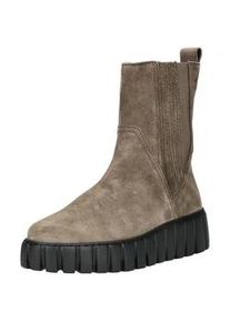 Stiefelette Gabor COMFORT "Gabor Comfort Stiefelette Veloursleder", Damen, Gr. 39, braun, Veloursleder, Schuhe Stiefelette