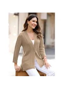 Strickjacke Classic Basics, Damen, Gr. 38, beige, 100% Polyacryl, unifarben, Strickjacken Strickjacke